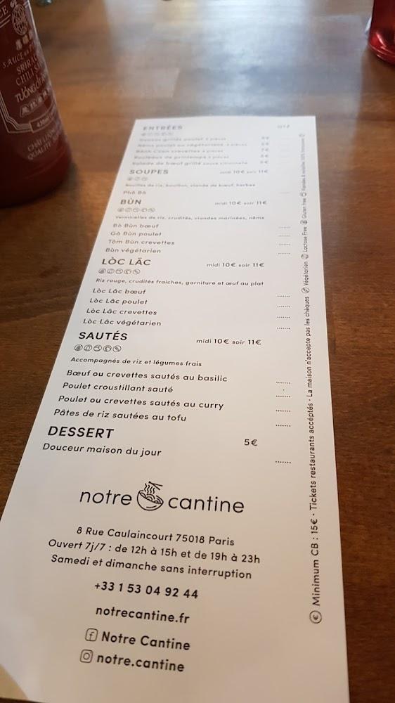 Notre Cantine - Menu Image 4